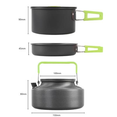Alomejor Kit de Mess de Cuisine de Camping Portable avec Sac de Rangement, 304 Pot en Acier Inoxydable et Casserole pour la Randonnée, la Randonnée Alomejor Kit de Mess de Cuisine de Camping Portable avec Sac de Rangement, 304 Pot en Acier Inoxydable et Casserole pour la Randonnée, la Randonnée