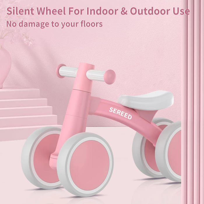 SEREED Draisienne Bebe 1 an, Jouet Enfant pour Bébé 12-24 Mois, Premier vélo à 4 Roues pour Garçons