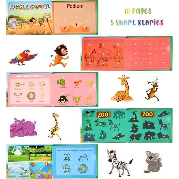 Montessori Quiet Book Busy Book pour Enfants 3 4 5 Ans,Livre occupé educatif ,Livre éducatif