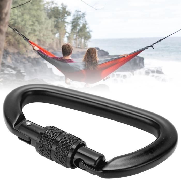 Mousqueton Tactique,Porte-clés Mousqueton Noir,Mousqueton En Alliage D'aluminium Avec Verrouillage à Vis(4 Pièces,Noir) | Leroy Merlin