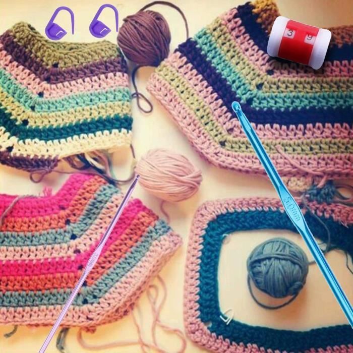 Ensemble de crochets en argile douce, aiguilles à Crochet en aluminium, poignée  ergonomique, 9 pièces, fils et laines à tricoter, donc tissage 2022 cadeau  - AliExpress