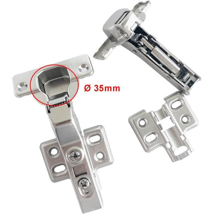 Charnières Pivotantes En Acier Inoxydable Uxcell - Argent - 64x21.5mm - Lot De 2