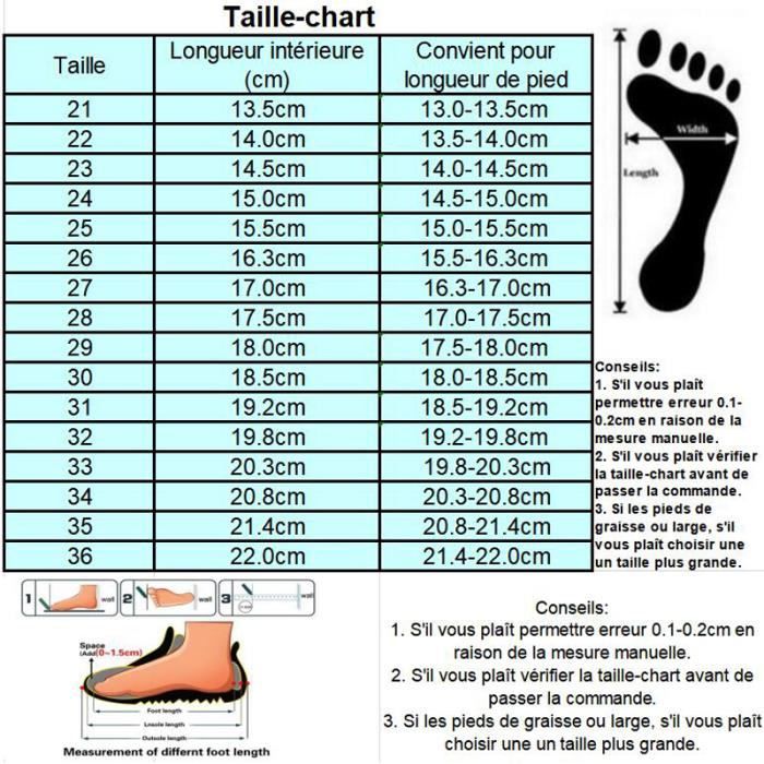 Taille chaussure store garcon 3 ans