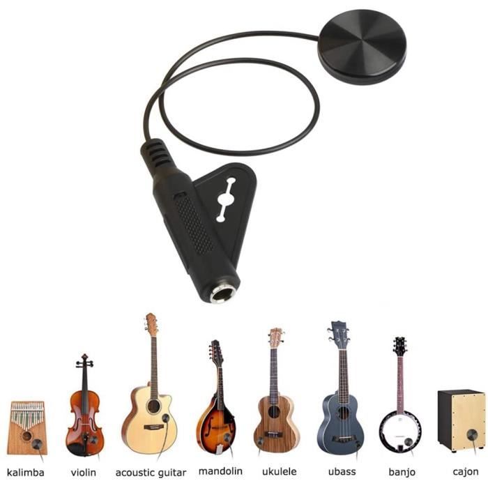 Micro-Guitare Acoustique Microphone Contact PiéZo pour Guitare UkuléLé  Violon, Mandoline, Banjo, Kalimba, Harpe - Cdiscount Instruments de musique