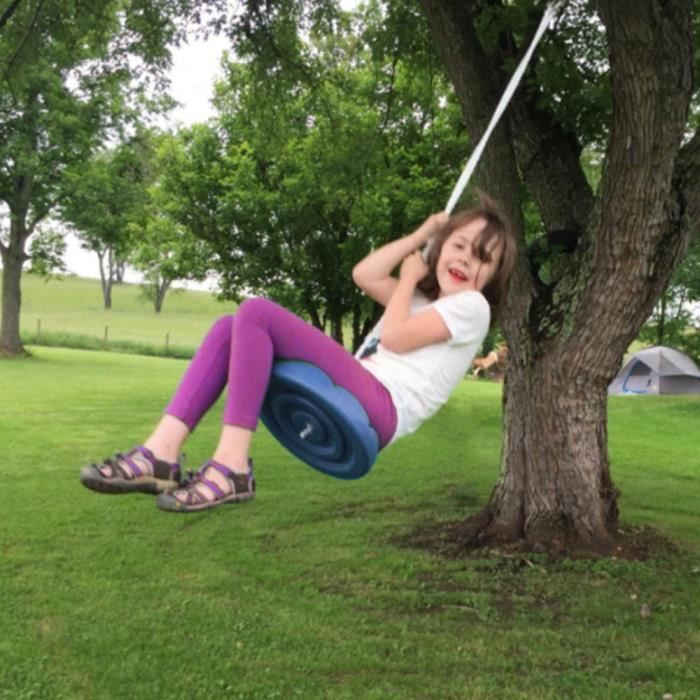 Keenso Balançoire Disque En Plastique Robuste avec Corde PE pour Enfants - Jeux - Jouets