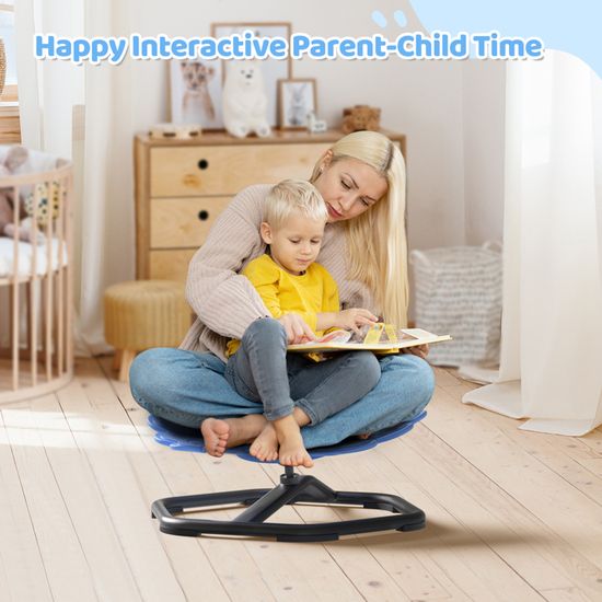 Chaise Pivotante Sensorielle Enfant 360° – Pour Autisme, Développement équilibre Et Coordination – Accoudoirs Sûrs, Antidérapante – Bleu - 3