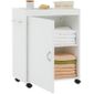 Desserte De Salle De Bains Coloris Blanc L50 X H77 5 X P32 Cm