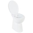 ZOE© Toilette Wc haute Classique - sans bord fermeture douce 7 cm - WC Cuvette Céramique Blanc ♕38976-0