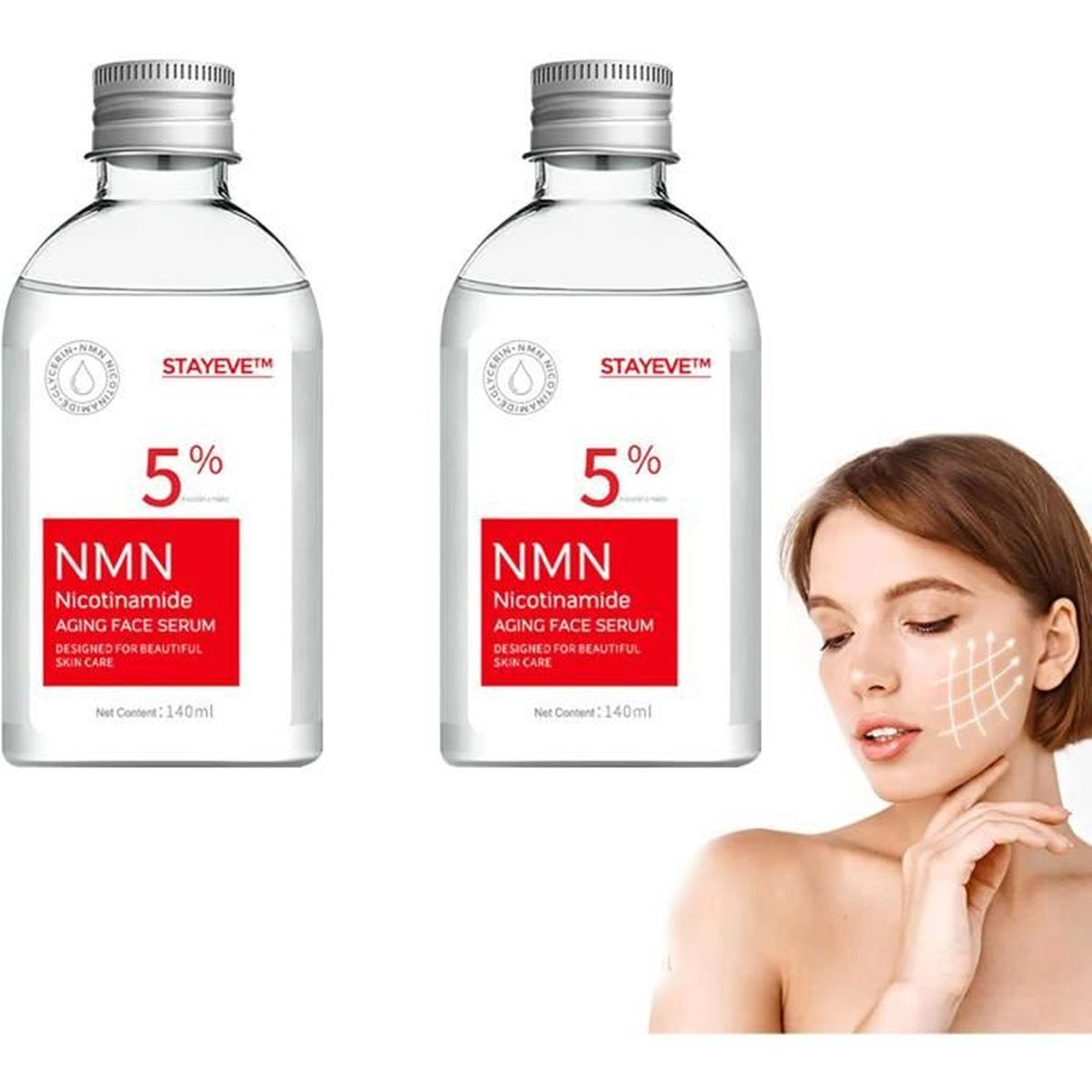 StayEve NMN Aging Face Serum 5 Niacinamide Serum for Face, NMN Anti