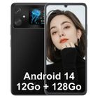 Cubot A20 Smartphone 12Go + 128Go 6.75" /1.83" Écran Arrière 48MP 5100mAh Android 14 Téléphone Portable GPS Double SIM 4G - Noir