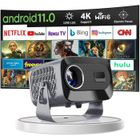 Vidéoprojecteur 1080P WiFi 5G Bluetooth Android 11.0 ACELIFE 4K Projecteur Portable Home Cinéma Star Rétroprojecteur-Noir