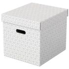 Boîtes de rangement - ESSELTE - Format Cube - Lot de 3 - Couleur Blanc - Carton recyclé