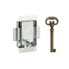 THIRARD - Serrure de meuble en applique pour porte d'ameublement, axe 20mm, 40x50mm, zingué, 1 clé