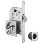 THIRARD - Serrure encastrable à crochet à clé pour porte coulissante, axe 50mm, bouts ronds, nickelé, 1 clé - THIRARD