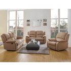 VENTE-UNIQUE Canapés 3 places 2 places et un fauteuil relax en microfibre HERNANI - Taupe