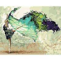 Peinture par numéro Figured Art Ballerine moderne 40x50 cm Multicolore