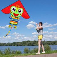 Cerf-volant,Cerf-volant en forme de grenouille pour enfants,avec poignée et ligne,sport de plein air amusant,79 pouces[C613065097]