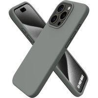 Coque Silicone pour iPhone 15 Pro Max, Ultra Slim Anti-Rayures - Couleur Titane Naturel