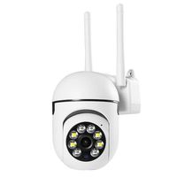 Caméra Surveillance 1080P Connexion Wifi sans fil Télécommande mobile Vision nocturne HD Full Color -Blanc