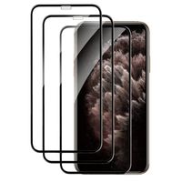 Film Verre Trempé iPhone 11 Pro Max Protection Ecran Intégrale 9H Ultra Transparent Sans Bulles Lot de 3