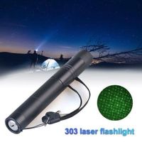 POINTEUR Top Laser 303 200 mW pointeur Laser vert focale réglable et avec Star Filter Pattern avec 4000 mah 18650