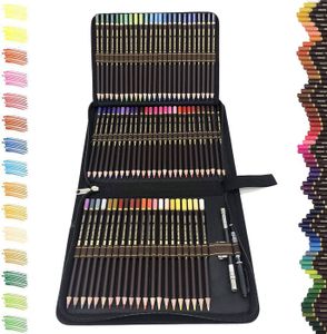 CRAYON DE COULEUR multicolor 72 Meilleur Crayons de Couleurs Outils, Sets de dessin de bois en Zipper Pencil Case-Coffret de kit professionnel -