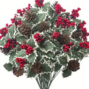 200 Baies Rouges Artificielles De Noël – Décorations En Mousse Avec Tige Métal, 6,3 Cm, Pour Sapin, Guirlande, Couronne, Mariage - 1