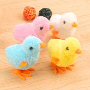 4 Poussins Mécaniques à Remonter – Jouet De Pâques Sautant – Peluche En Mouvement – Couleurs Aléatoires – Dès 3 Ans