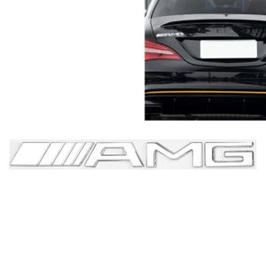 Logo autocollant argent/é en 3D pour hayon de coffre voiture AMG 4/ Matic Taille dorigine