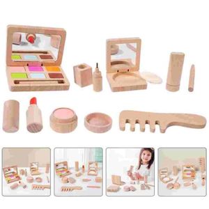MAQUILLAGE Couleur assortie - Trousse de maquillage en bois pour enfants, Jouets pour enfants, Salon de beauté, Cadeau d