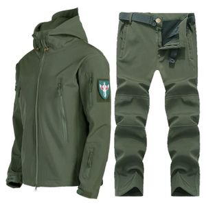 MANTEAU couleur Army Green taille L pour 70-75kg Combinaison de Ski imperméable et coupe-vent pour homme, manteau cha