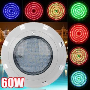 YYDSA Lumières de Piscine à LED avec Niche PAR56 Matière en Acier Inoxydable 12V CA IP68 Lampe sous-Marine abaissée pour la Piscine avec de la Feuille 100% imperméable,RGB,6W 