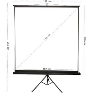 ECRAN DE PROJECTION Todeco Écran de Projection sur Pied 105 Pouces, Portable Pliable, Écran pour projecteur avec trépied, pour intérieur ou extérieu95