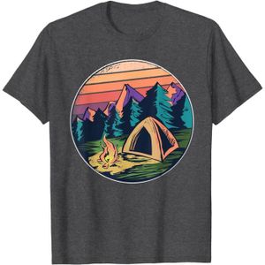 TENTE DE CAMPING Sauvage, Tent Life Great Outdoors Campfire T-Shirt[W5416]