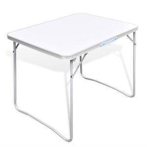 TABLE DE CAMPING vidaXL Table pliable de camping avec cadre métalli
