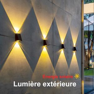 APPLIQUE EXTÉRIEURE Lumière solaire extérieure double face LED chaude - VITATA - 4 pièces
