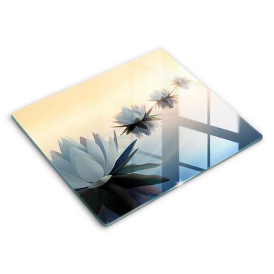Planche à découper en verre, art abstrait japonais de la