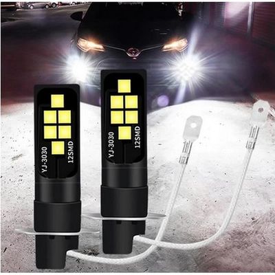 PHARES 2x H1 12-LED ampoules de rechange phare - antibrouillard blanc  brillant 5050 plat #Da-259 - Cdiscount Auto