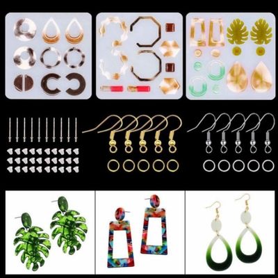Resine Uv FineGood Lot De 6 Moules En Silicone Pour Bijoux En Résine - Pendentifs, Boucles D'Oreilles DIY Bijoux Diy Epoxy