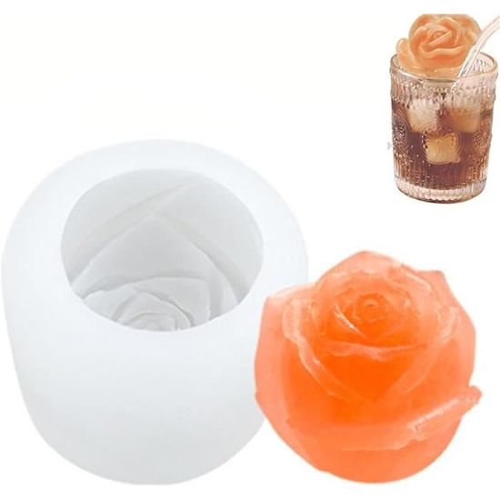 Acheter 3D Rose fleur machine à glaçons moule à glaçons moule à