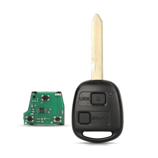 Clé De Voiture Pour Toyota - Compatible Avensis, RAV4, Yaris, Camry, Corolla, Avec Batterie CR2016 Et Fraisage