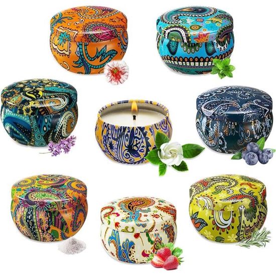 HEPAZ Bougies Parfumées,12 Pièces Cadeau Bougie parfumées,Cire de Soja