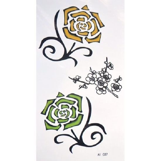 Tattoo Tatouage Temporaire De Motif Rose Et Pfleurs Mod A1 037 Achat Vente Tatoo Bijou De Corps Tattoo Tatouage Temporaire Cdiscount