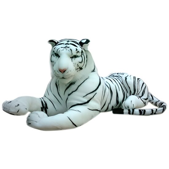Brubaker Peluche geante Tigre 110 cm Blanc Cdiscount Jeux Jouets