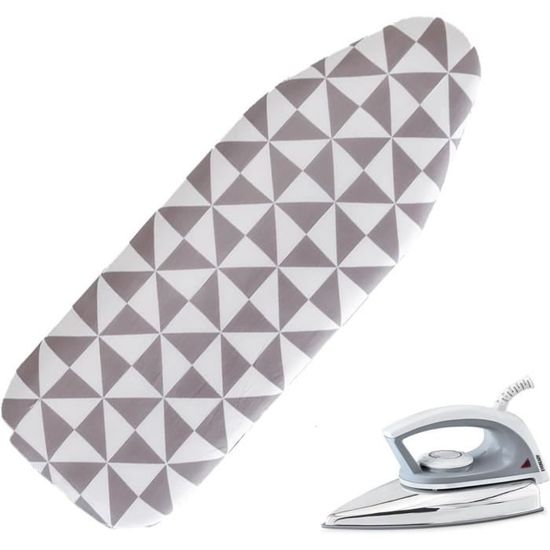 Smart&Gentle Housse Table à Repasser - XXXL/ 150x50 Cm, 140x50cm Tissu Technologie Réfléchissante, 3 Clips De Fixation, Housse Table A Repasser Montage Rapide