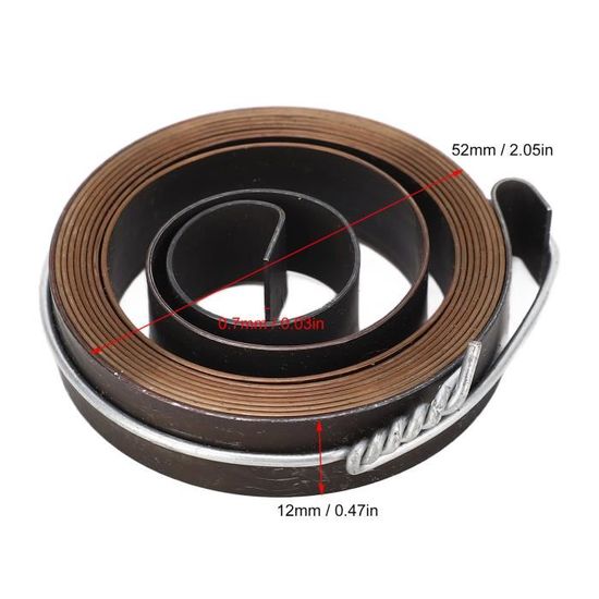 Ressort De Retour Pour Perceuse à Colonne – 40x6x0,7 Mm, Acier à Ressort, Longueur Dépliée 980 Mm – Remplacement - 8