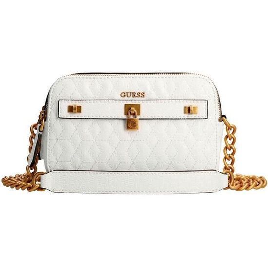 GUESS Noelle Crossbody Camera Bag White [180761] sac à épaule