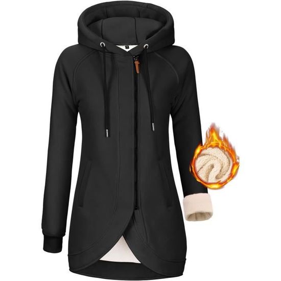 Veste Polaire Femme Avec Capuche – Grande Taille, Coupe Oversize, Chaude Et Confortable Pour L’hiver