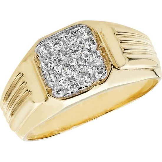 Chevaliere homme or 375 clearance