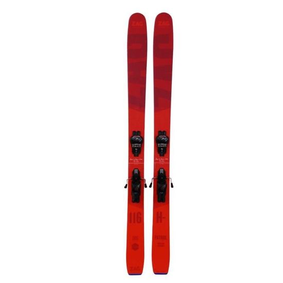 Paire De Skis Homme + Fixations + Bâtons - Lake Bleu - État Correct Pour La Neige